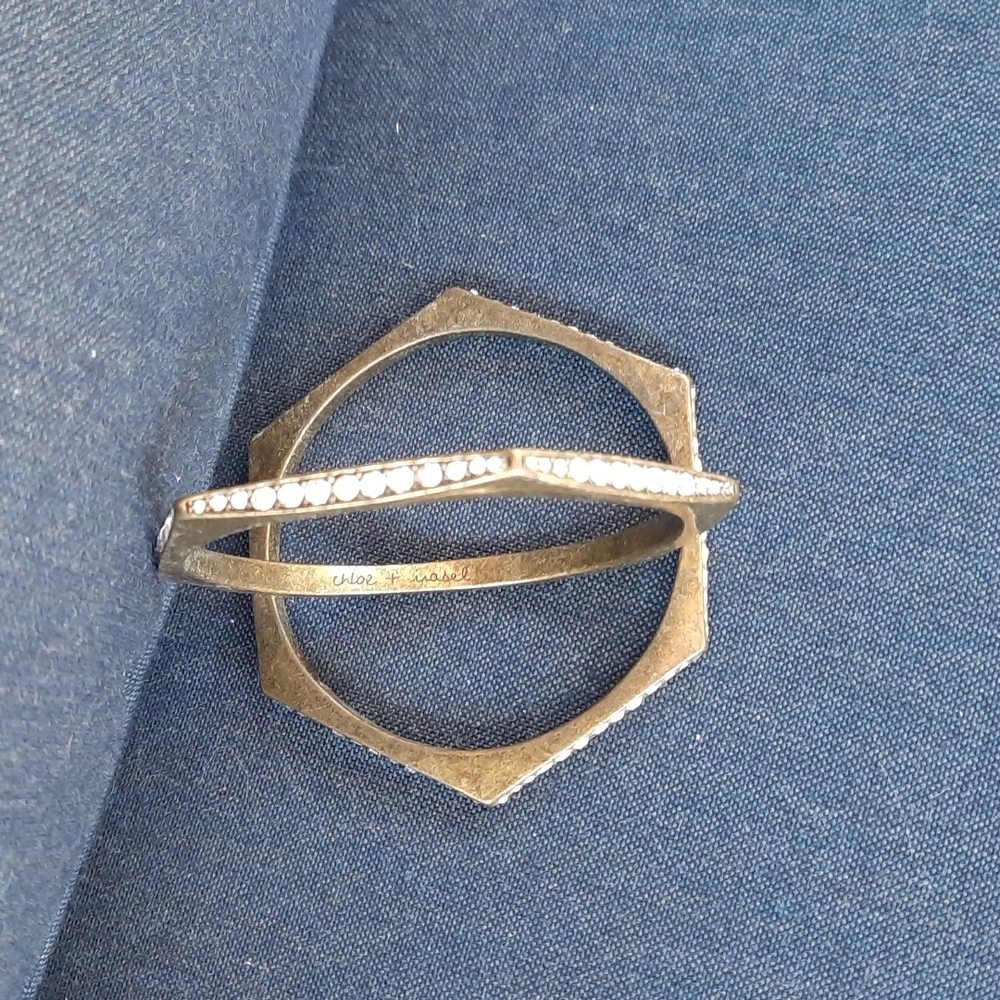 Chloe & Isabel Antiqued Gold Bangles